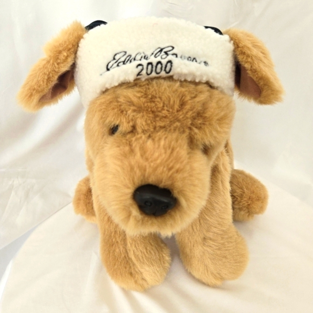 ( Eddie Bauer Home ) GUND Commemorative Golden Lab Puppy With 2000 Holiday Hat - Picture 3 of 12